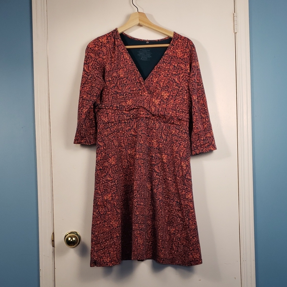 Patagonia Red and Black Midi Dress